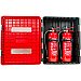 Wall Mounted Double Fire Extinguisher Cabinet - Extinguishers not included