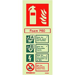 P50 Foam Fire Extinguisher Sign